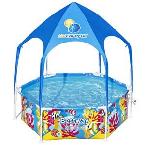 prosteel steel pro uv careful 6' x 20' splash-in-shade play pool