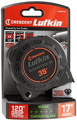 Crescent Lufkin Shockforce G2 35-ft Nite Eye Magnetic Tape Measure- LM1235B-02