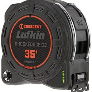 Crescent Lufkin Shockforce G2 35-ft Nite Eye Magnetic Tape Measure- LM1235B-02