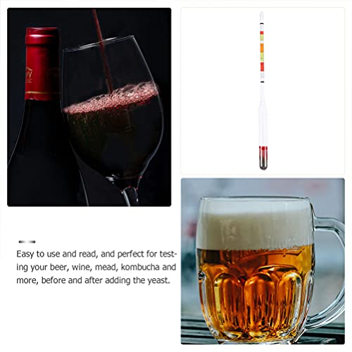 POPETPOP Tester Tester 2pcs Beer Making Hydrometer Triple Scale Hydrometer Hydrometer for Brew Beer Wine Mead Cake Breathalyzer