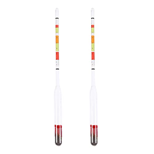 POPETPOP Tester Tester 2pcs Beer Making Hydrometer Triple Scale Hydrometer Hydrometer for Brew Beer Wine Mead Cake Breathalyzer