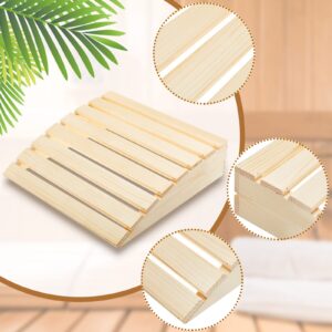 Sauna Headrest Modern Sauna Backrest Neck Pillow Wooden Back Bolster Sauna Accessories for Sauna Heater Room Hotel