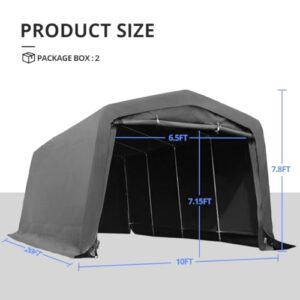 KING BIRD 10' x 20' Heavy Duty Anti-Snow Carport Outdoor Instant Garage Car Canopy with Reinforced Ground Bars