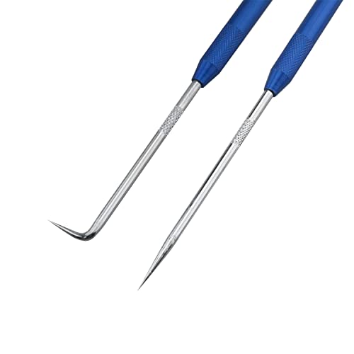 DGBRSM 2pcs Double Pointed Scriber Metal Scribe Tool Hook 8.85 Inches for Machinists, Technicians Or Craftsmen