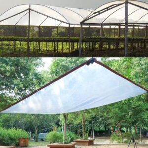 FoundGo Tarp Clear 8'x10' Heavy Duty Clear Tarps with Rustproof Gommets,Waterproof Greenhouse Tarp, UV-Ray Clear Greenhouse Plastic Coverfor Greenhouse Balcony Garden Patio