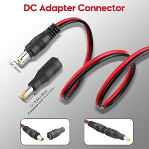 PAEKQ DC 8mm Male to SAE Connector Adapter 14AWG 6Ft Cable Wire Compatible with Explorer 160 240 500 1000 and GZ Portable Power Station Solar Generator RV and Portable Solar Panel