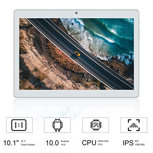 SZTPSLS Tablet 10.1 Inch 10.0 Android Tablet with Dual SIM Card Slot 2GB+32GB, Quad-Core, IPS HD Display, 128GB Expand Storage