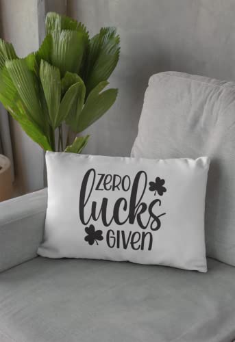 St Patricks Day, Zero Lucks Given Iron On Decal, Tshirt Decal, St Patricks Day Shirt, Heat Transfer, Applique, Iron On Patch, Shamrock Decal, Iron On Almost Anything in 5 Min. (Old Gold Glitter)