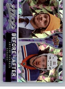 2021-22 upper deck mvp before and after #ba-8 artemi panarin new york rangers official nhl hockey card in raw (nm or better) condition