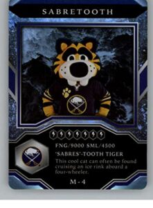 2021-22 upper deck mvp mascot gaming cards #m-4 sabretooth buffalo sabres official nhl hockey card in raw (nm or better) condition