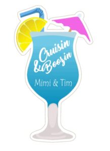 blue cruisin drink magnet customized for your stateroom door on your disney cruise, carnival, royal caribbean, etc. - personalized tropical drink