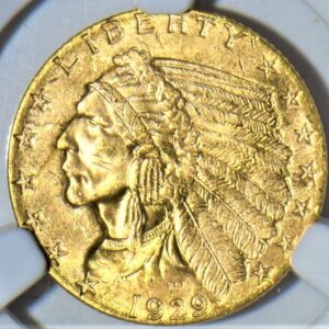 1929 P Indian Head Quarter Eagle $2.50 MS-64 NGC