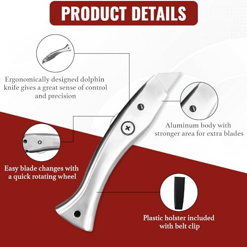 Zimpty 2PCS Delphin dolphin knife Carpet Fitter Professional Tool- Box Cutter