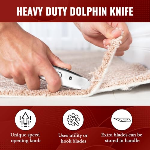 Zimpty 2PCS Delphin dolphin knife Carpet Fitter Professional Tool- Box Cutter