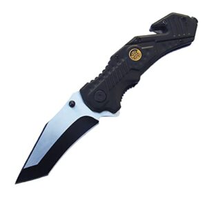 Pocket Knife Outdoor Survival Utility Knife,Aluminum handle 4-1/2Closed
