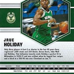 2020-21 Panini Mosaic #156 Jrue Holiday Milwaukee Bucks Official NBA Basketball Trading Card in Raw (NM or Better) Condition