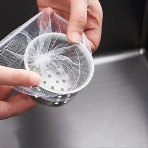 300 pcs kitchen sink strainer bags disposable sink garbage bags,sink filter net, suitable for kitchen and bathroom sink drainage,for collecting kitchen food waste leftover garbage(300 3.54×3.54in)