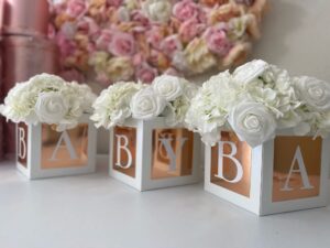 rose gold baby shower decorations baby block letters centerpieces its a girl its a boy, unisex baby shower