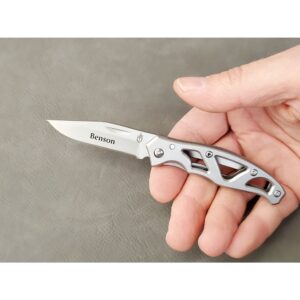 Customizable Engraved Pocket Knife - Gerber Paraframe Mini (Plain Fine Edge)