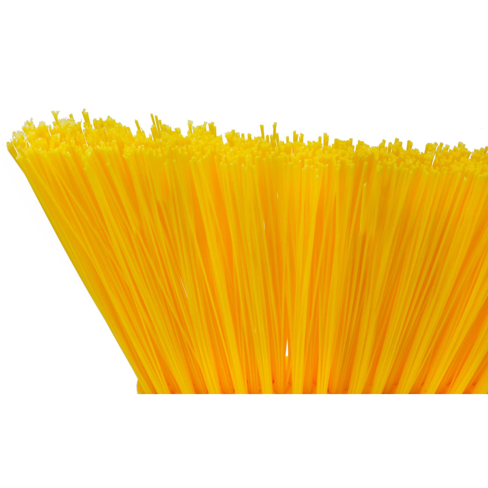 SPARTA Plastic Broom Head, Angled, Un-Flagged for Large Debris Indoor, Outdoor, Home, Restaurant, Lobby, Office, 12 Inches, Yellow, (Pack of 12)