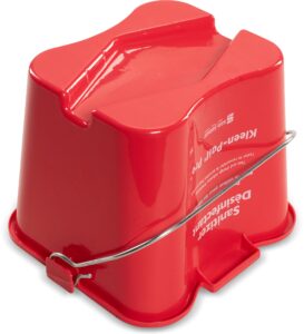 san jamar kleen-pail® plastic pro cleaning bucket 3 quarts red (12 pack)