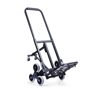 heavy duty stair climbing cart 330lb capacity suitable for small refrigerators washing machines,all terrain portable folding stair climber hand truck with 6 wheels