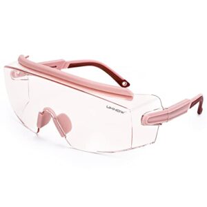 uknow safety goggles over glasses, safety glasses anti fog wraparound eye protection, protective eyewear ansi z87.1