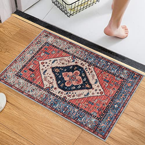 Indoor Door Mat 20"x31.5" - Non Slip Doormat Indoor Entrance Rubber Backing Low Profile Machine Washable Home Door Mats Suitable for Front Back Door Bedroom Rug