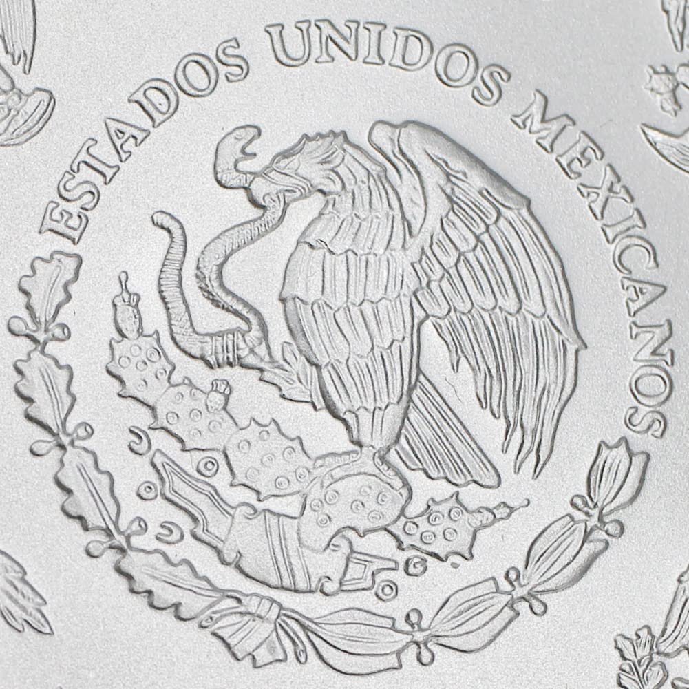 1982 - Present (Random Year) 1 oz Mexican Silver Libertad Coin Brilliant Uncirculated with Certificate of Authenticity - Moneda de Plata Pura de Ley 1 Onza BU