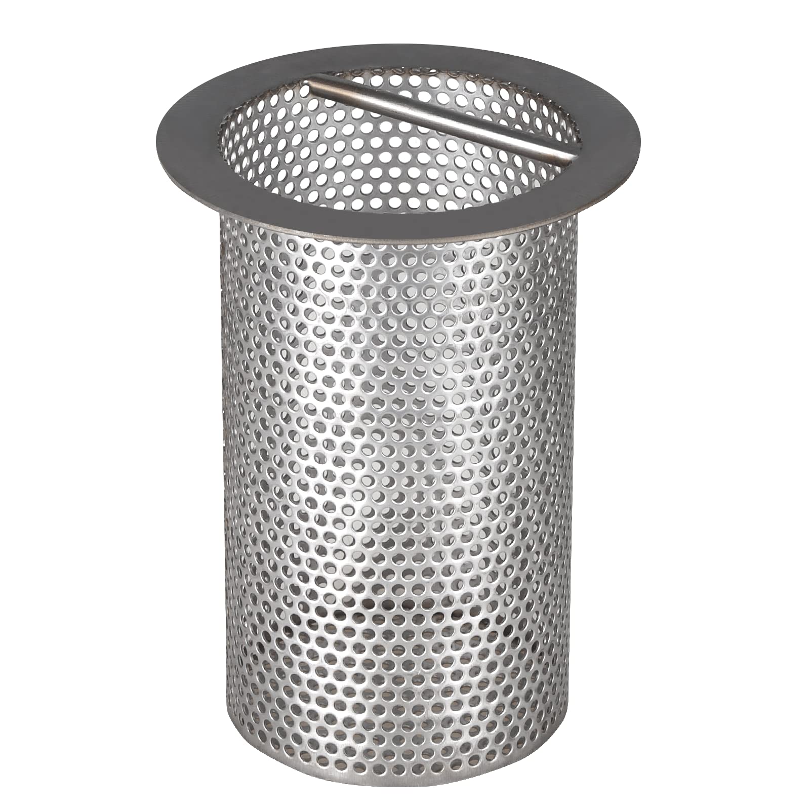 HOTYELL 4" Commercial Floor Drain Strainer, 6'' High, Thick Stainless Steel and Finely Polished Drain Basket