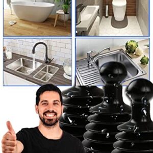 Plunger Mighty Tiny Plunger Designed for Bathroom Kitchen Sinks, Perfect for RV’s. Unclogs Fast & Easy , Black Sink and Drain Plunger for Bathrooms, Kitchens, Sinks, Baths and Showers. Small Powerful