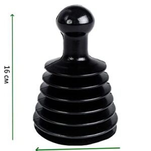 Plunger Mighty Tiny Plunger Designed for Bathroom Kitchen Sinks, Perfect for RV’s. Unclogs Fast & Easy , Black Sink and Drain Plunger for Bathrooms, Kitchens, Sinks, Baths and Showers. Small Powerful