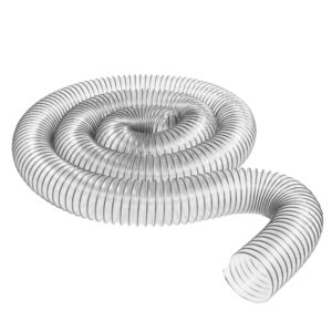4" x 10' ultra flex clear vue heavy duty pvc dust debris and fume collection hose made in usa!
