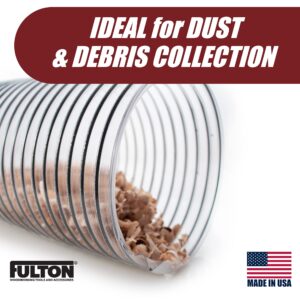 4" x 10' Ultra Flex Clear Vue Heavy Duty PVC Dust Debris and Fume Collection Hose MADE IN USA!