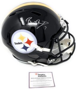 ben roethlisberger pittsburgh steelers signed autograph full size speed helmet fanatics authentic certified