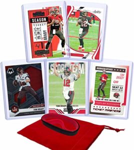 tom brady football cards assorted (5) bundle - tampa bay buccaneers trading cards