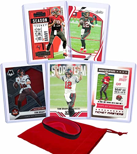 Tom Brady Football Cards Assorted (5) Bundle - Tampa Bay Buccaneers Trading Cards