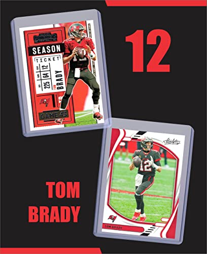 Tom Brady Football Cards Assorted (5) Bundle - Tampa Bay Buccaneers Trading Cards