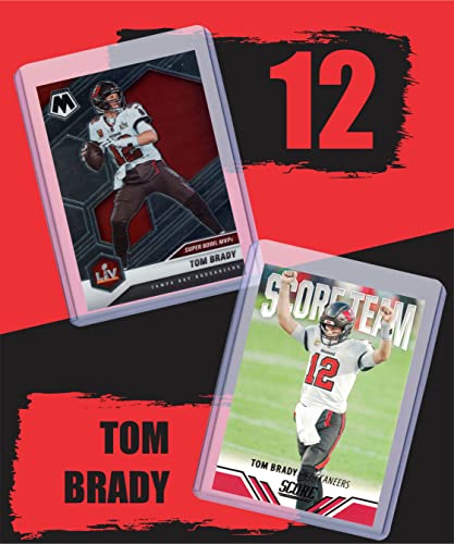 Tom Brady Football Cards Assorted (5) Bundle - Tampa Bay Buccaneers Trading Cards