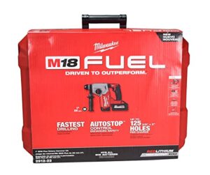 milwaukee 2912-22 m18 fuel brushless lithium-ion 1 in. cordless sds plus rotary hammer kit (6 ah)