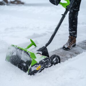 Earthwise Power Tools by ALM SN722018 2 x 20-Volt 18-Inch Cordless Snow Thrower, (2) 4.0Ah Batteries & Fast Charger Included