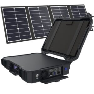 monteksolar x1000 solar generator 1000w with 80w solar panel, portable power station 1010wh emergency backup lithium battery,120v sine wave ac outlets for home outdoor camping hunting travel
