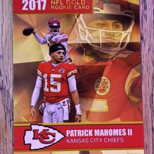 Patrick Mahomes II 2017 NFL Gold Rookie Gems Card RC Kansas City Chiefs