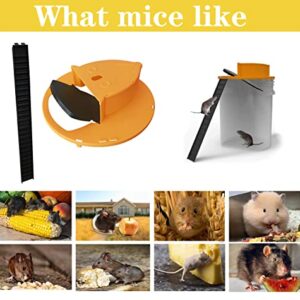 Mouse Trap Bucket Lid Mouse Traps for House Indoor Rat Trap Rat Traps Flip and Slide Bucket Mouse Trap Outdoor Humane Mouse Trap Updated Version Auto Reset Pest Control Traps Multi Catch Bucket