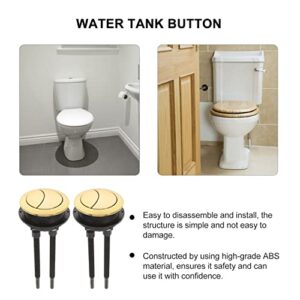 Toilet Valve Flusher Replacement Kit: 2PCS Dual Push Flushing Toilet Tank Buttons with Thread Diameter Toilet Tank Replacement Kit - Dual Flush Toilet Button