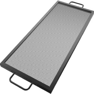 VEVOR Rectangle Fire Pit Grate,32-inch Fire Pit Grill Grate, X-Marks Rectangle Grill Grate, Black Steel Fire Grate, Fire Pit Cooking Grate with Handles, Fire Grill Grate for Fire Pit, Campfire