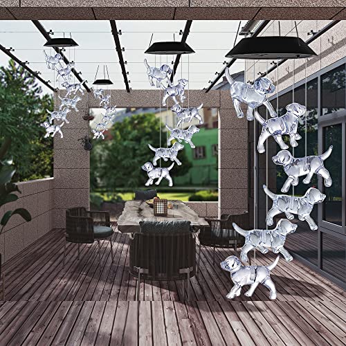 Dog Wind Chimes, Ousenone Solar Wind Chimes Color Changing Outdoor Unique Birthday Gifts for Women Gardening Gifts for mom Grandmother