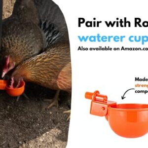 Roosty's® Rat Proof Chicken Feeder Kit - Rodent Proof Chicken Feeder with SmartStopper Caps - Chicken Feeders No Waste Rodent Proof, Poultry Feeder, Chicken Feeder Port - No Waste Chicken Feeder