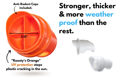 Roosty's® Rat Proof Chicken Feeder Kit - Rodent Proof Chicken Feeder with SmartStopper Caps - Chicken Feeders No Waste Rodent Proof, Poultry Feeder, Chicken Feeder Port - No Waste Chicken Feeder