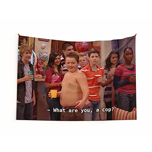 Gibby "What Are You, A Cop?" Flag, Funny Flag for College Dorm, Available In Sizes From 40" To 90", Skin-friendly Soft High-definition Meme Flag(Size:40"×30")